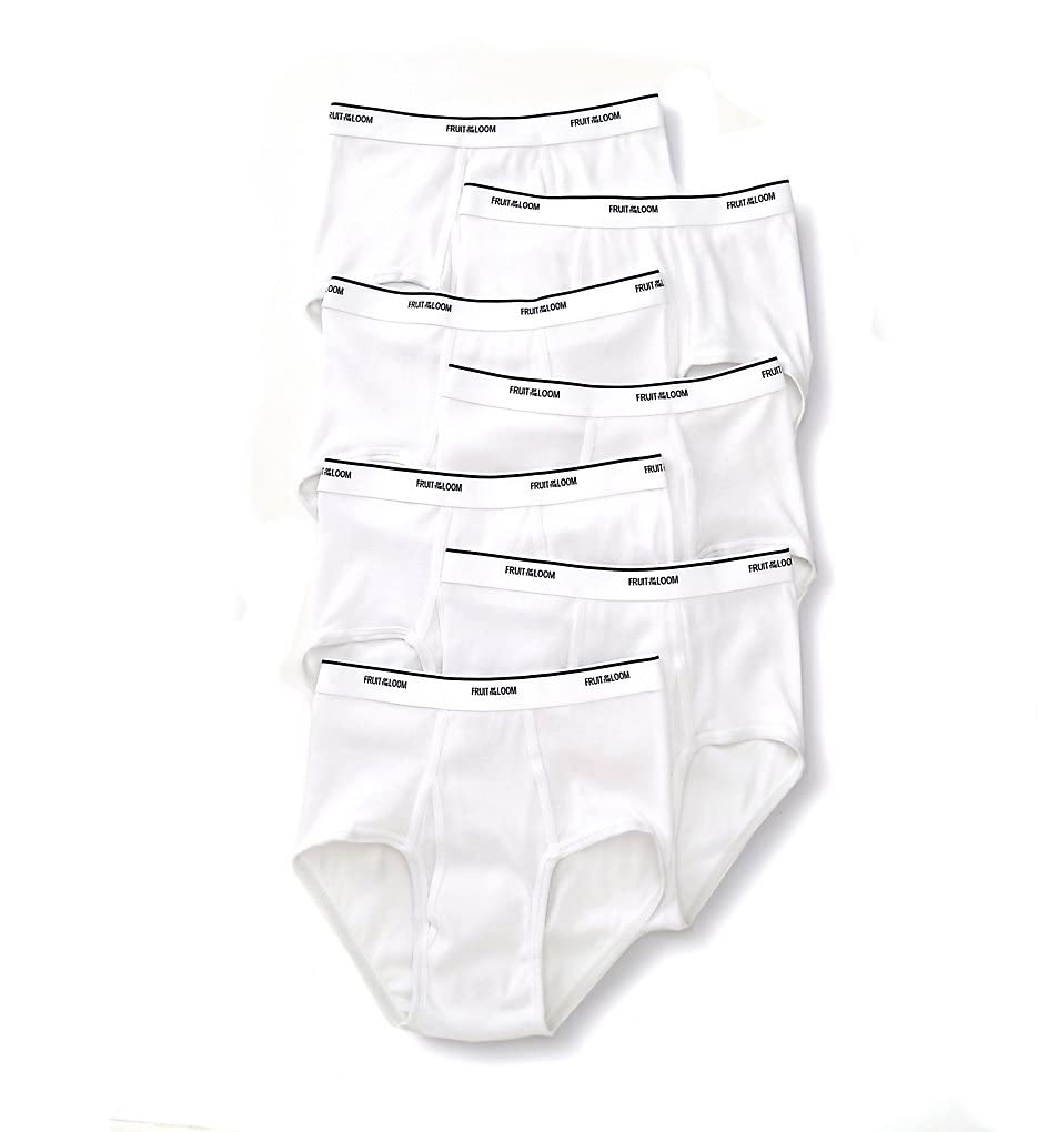 Fruit of the Loom Men's Basic White Brief Multipack + Size: Medium, + Washable, + Comfortable Fit