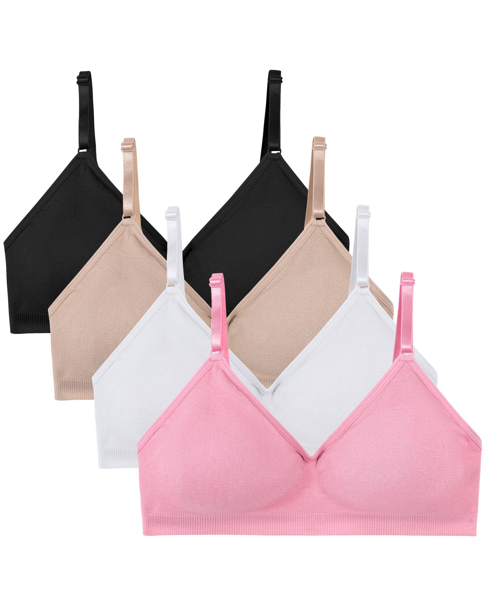 MIK-QUE Girls Seamless Training Bras Adjustable Straps for Sports, Sizes 8-10, 10-12, 12-14
MIK-QUE Seamless Training