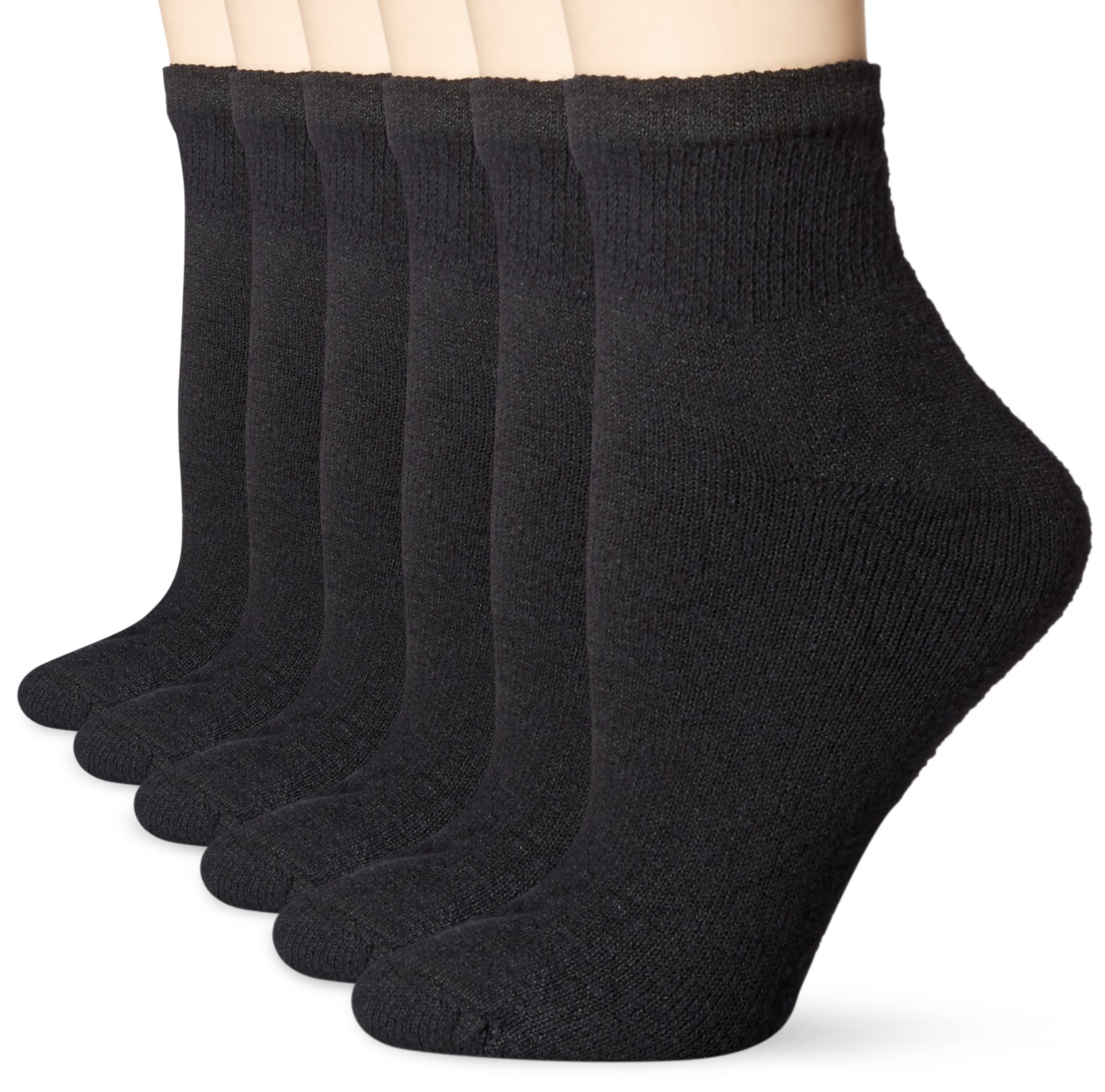 Fruit of the Loom Women's Plus Size 6-Pack Light Weight Ankle Socks - Comfortable Footwear for Casual Wear and Travel