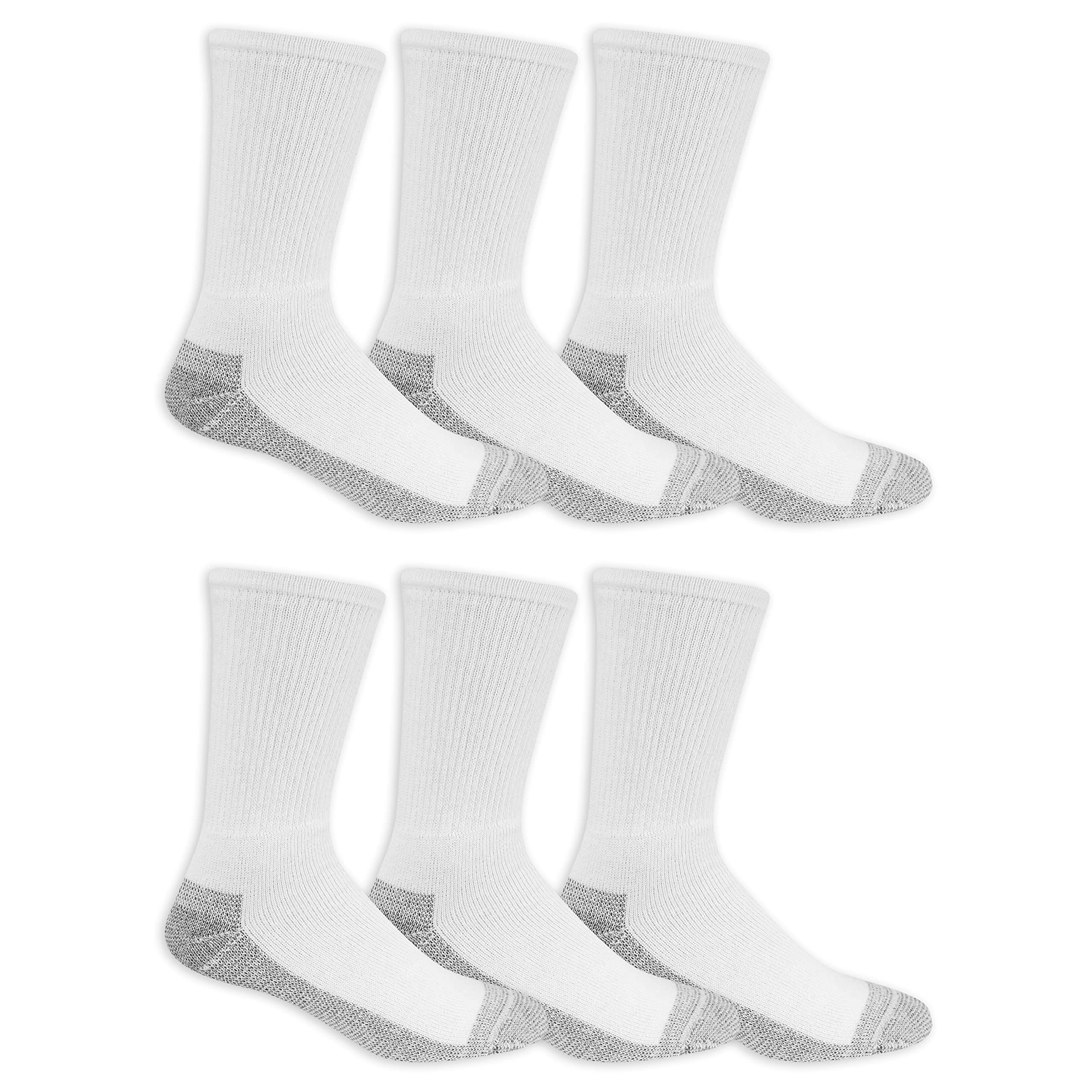 Fruit of the Loom Men's Cushioned Durable Cotton Work Gear Socks with Moisture Wicking + Comfortable + Value for Money +